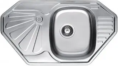 Нерж. мийка 85x47 кутова мікродекор (0,80)