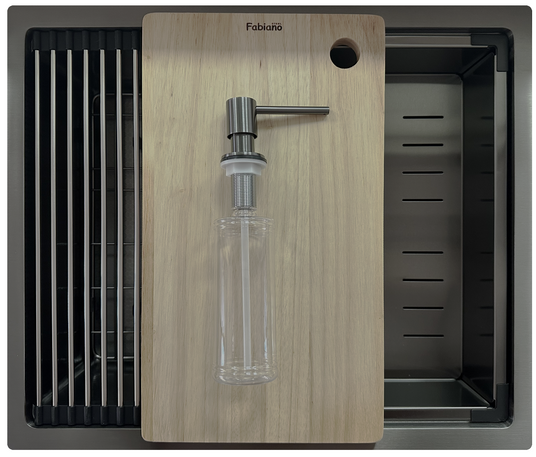 Нерж. мойка Quadro Center 54 Celldecor Nano Graphite купить в