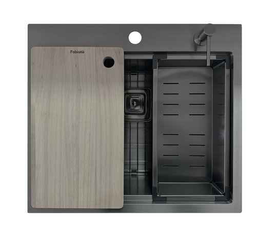 Нержавіюча мийка TOP Center 57 Celldecor Nano Graphite купити в