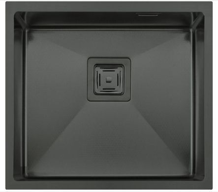 Мийка Quadro 53 Celldecor Nano Graphite + Змішувач FKM 3128 Black Steel