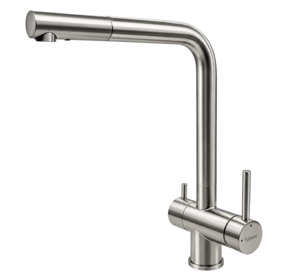 Мойка Navio 79x50 Alpine White + Смеситель FKM 317 SS Inox
