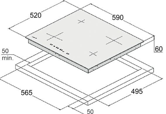 Індукційна панель SIH 643 INV Black